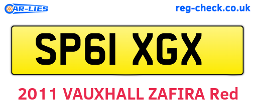 SP61XGX are the vehicle registration plates.