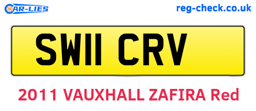 SW11CRV are the vehicle registration plates.