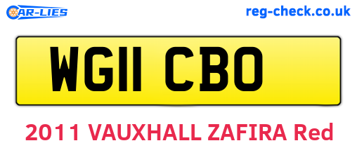 WG11CBO are the vehicle registration plates.