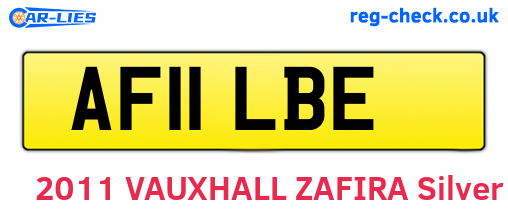 AF11LBE are the vehicle registration plates.