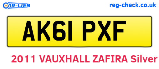 AK61PXF are the vehicle registration plates.