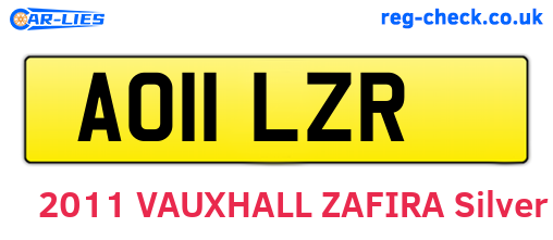 AO11LZR are the vehicle registration plates.