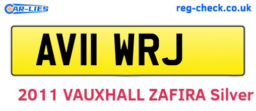 AV11WRJ are the vehicle registration plates.