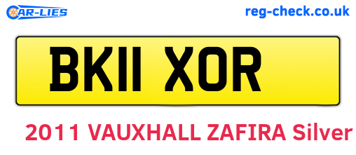 BK11XOR are the vehicle registration plates.