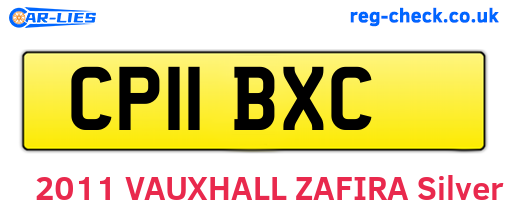 CP11BXC are the vehicle registration plates.