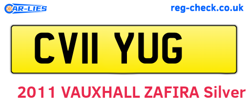 CV11YUG are the vehicle registration plates.