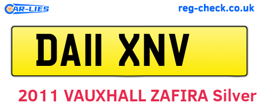 DA11XNV are the vehicle registration plates.