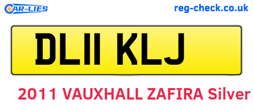 DL11KLJ are the vehicle registration plates.