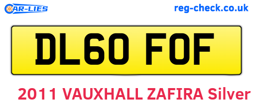 DL60FOF are the vehicle registration plates.