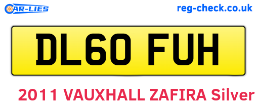 DL60FUH are the vehicle registration plates.