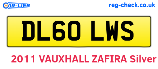 DL60LWS are the vehicle registration plates.