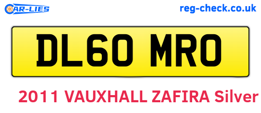 DL60MRO are the vehicle registration plates.