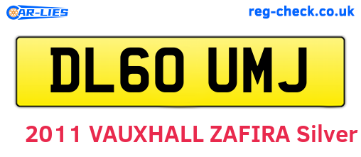 DL60UMJ are the vehicle registration plates.