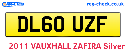 DL60UZF are the vehicle registration plates.