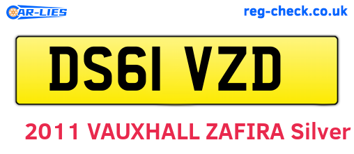DS61VZD are the vehicle registration plates.