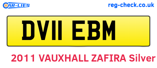 DV11EBM are the vehicle registration plates.