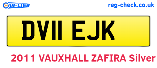DV11EJK are the vehicle registration plates.