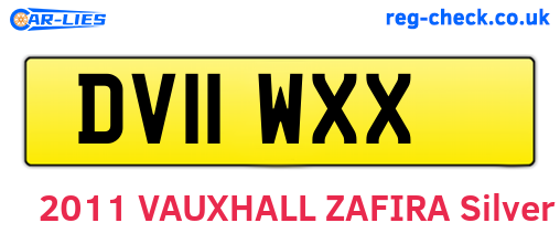 DV11WXX are the vehicle registration plates.