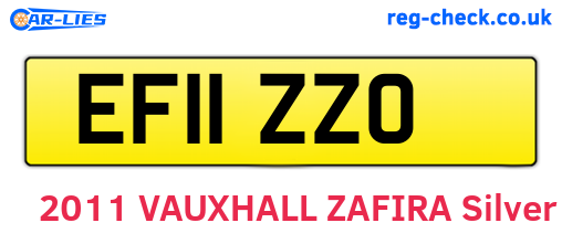 EF11ZZO are the vehicle registration plates.