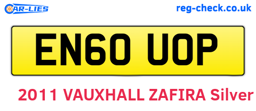 EN60UOP are the vehicle registration plates.