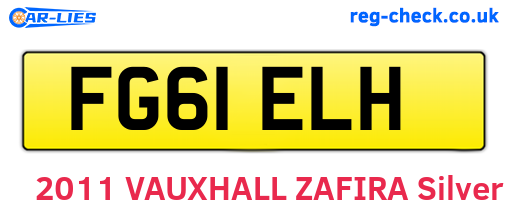 FG61ELH are the vehicle registration plates.