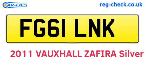 FG61LNK are the vehicle registration plates.