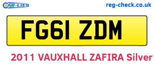 FG61ZDM are the vehicle registration plates.