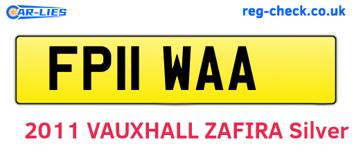 FP11WAA are the vehicle registration plates.