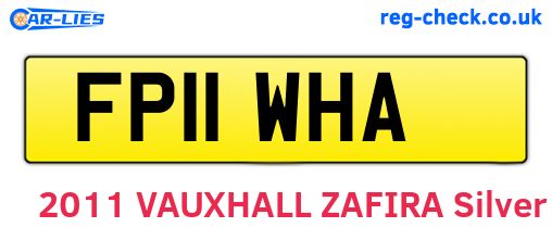 FP11WHA are the vehicle registration plates.
