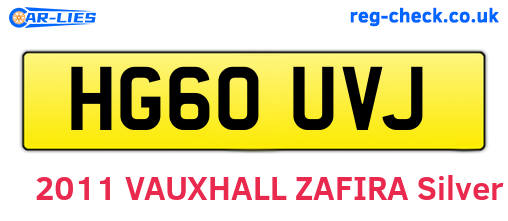 HG60UVJ are the vehicle registration plates.