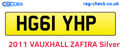 HG61YHP are the vehicle registration plates.