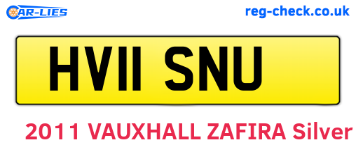 HV11SNU are the vehicle registration plates.