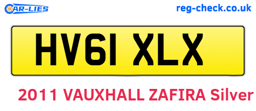 HV61XLX are the vehicle registration plates.
