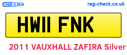 HW11FNK are the vehicle registration plates.