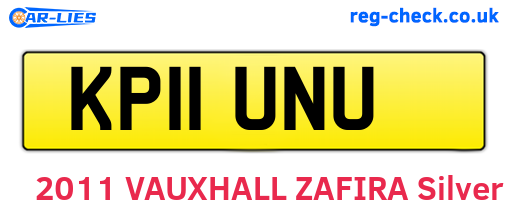 KP11UNU are the vehicle registration plates.
