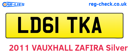LD61TKA are the vehicle registration plates.