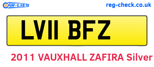 LV11BFZ are the vehicle registration plates.