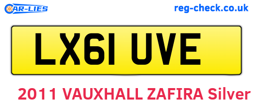 LX61UVE are the vehicle registration plates.