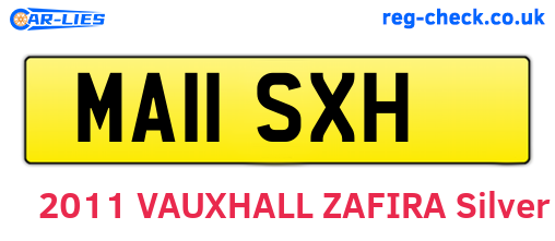 MA11SXH are the vehicle registration plates.