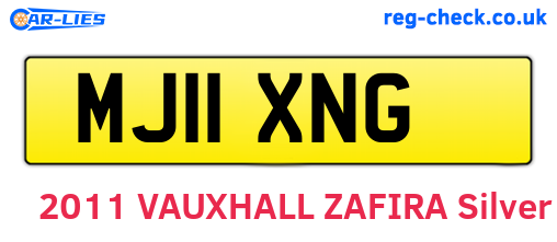 MJ11XNG are the vehicle registration plates.