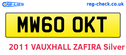 MW60OKT are the vehicle registration plates.