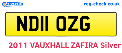 ND11OZG are the vehicle registration plates.
