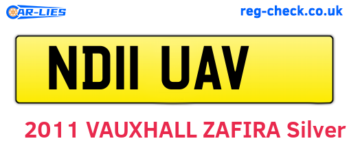 ND11UAV are the vehicle registration plates.