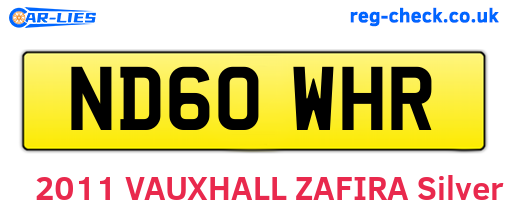 ND60WHR are the vehicle registration plates.