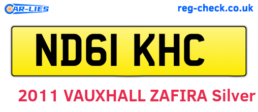 ND61KHC are the vehicle registration plates.