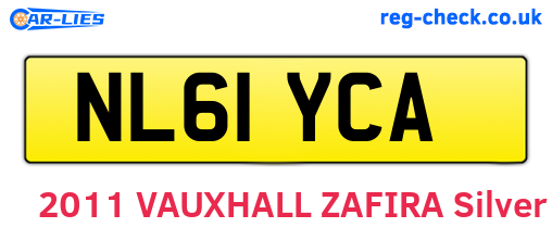 NL61YCA are the vehicle registration plates.