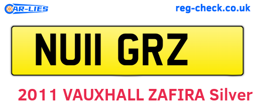 NU11GRZ are the vehicle registration plates.