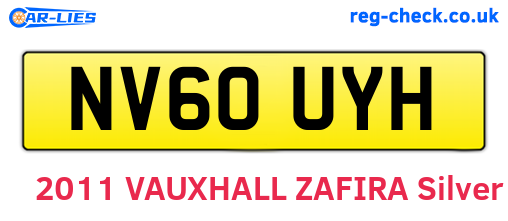 NV60UYH are the vehicle registration plates.