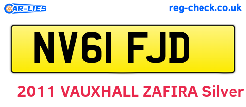 NV61FJD are the vehicle registration plates.