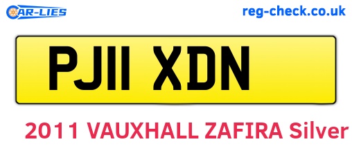 PJ11XDN are the vehicle registration plates.